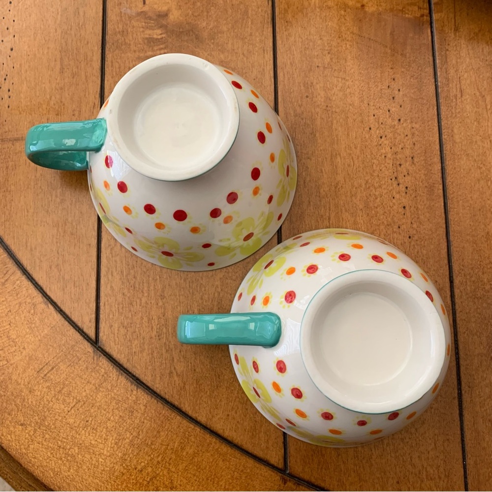 Large Coffee Mugs set of 2, 15oz Footed Cups, Latte Cappuccino Hot Chocolate - Picture 4 of 4